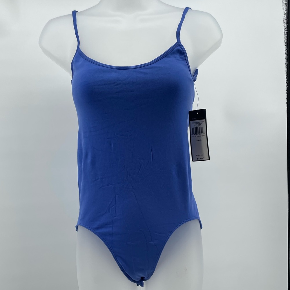 NWT BCBG MaxAzria Nylon Bodysuit - Blue - Size M/L